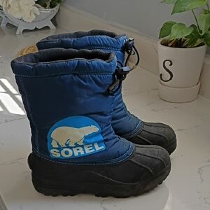 Sorel Navy and Black Snow Boots Kids